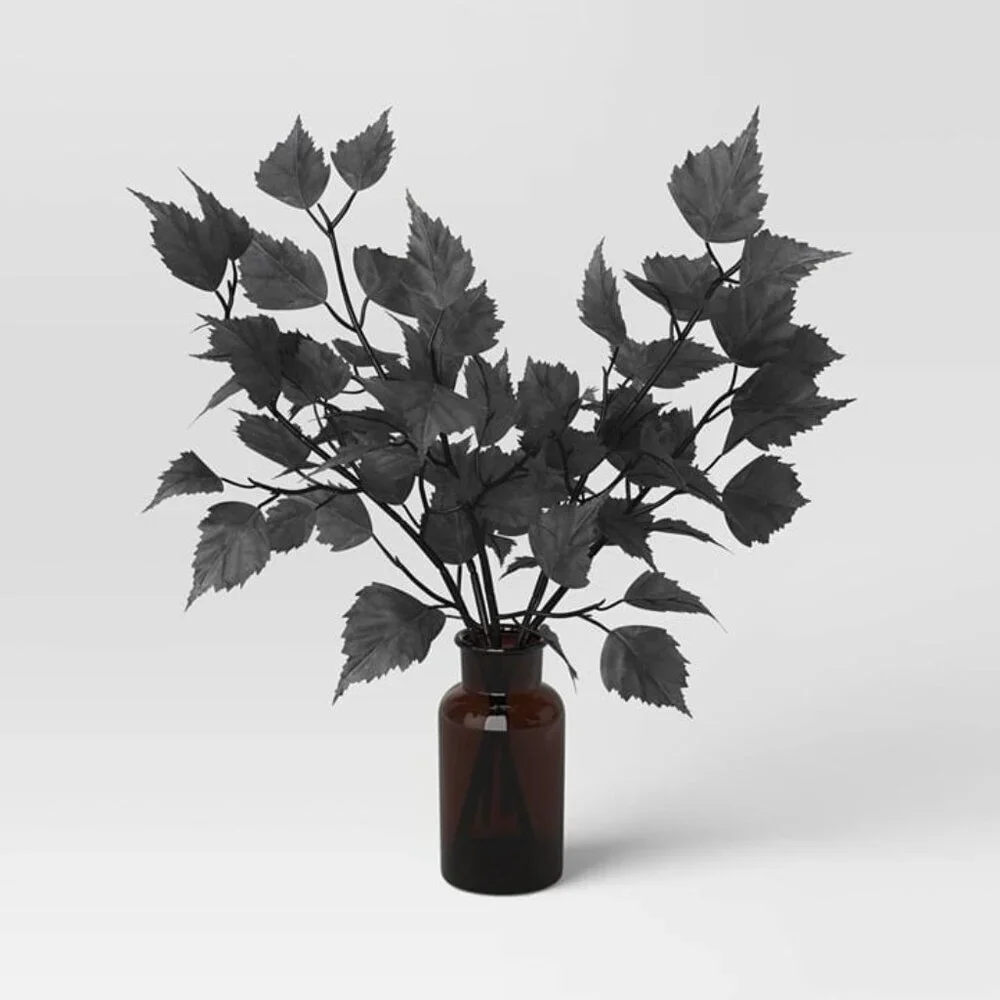 Black Leaves Arrangement Artificial Plant - Threshold, Target Halloween